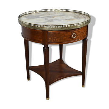 Table bouillotte en acajou, style Louis XVI, fin XIXème