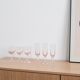 Set of pink glasses, French design, 1970s, made in France