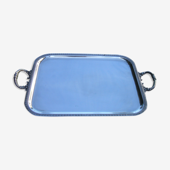 Plateau de service metal argente