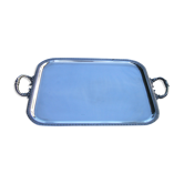 Silver metal service tray