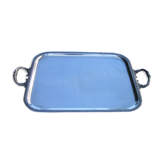 Silver metal service tray