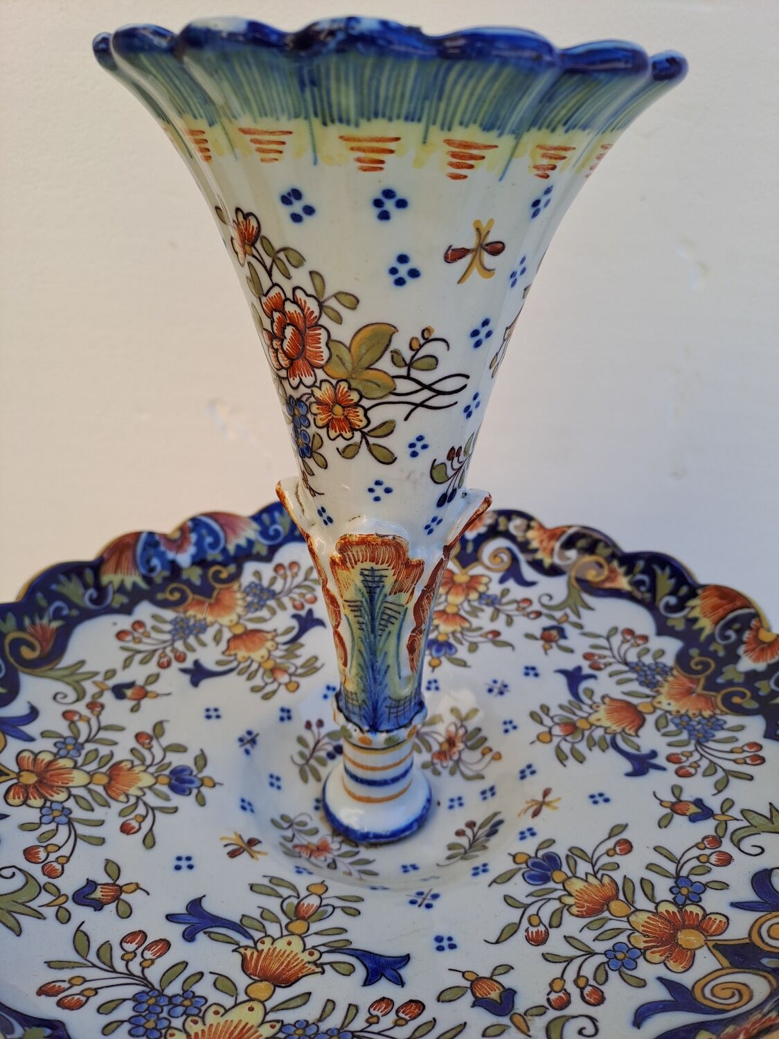 Bouquetière centerpiece Geo Martel desvres