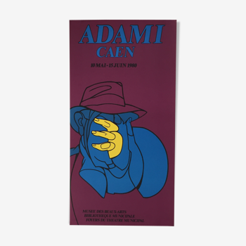 Poster exhibition ADAMI in Caen (1980).
