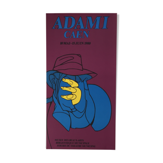 Poster exhibition ADAMI in Caen (1980).