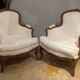 Paire de fauteuils bergères Louis XV
