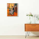 Young Woman in the morning sun, Oil on Canvas, 44 x 54 cm