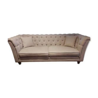 Canapé Chesterfield en lin
