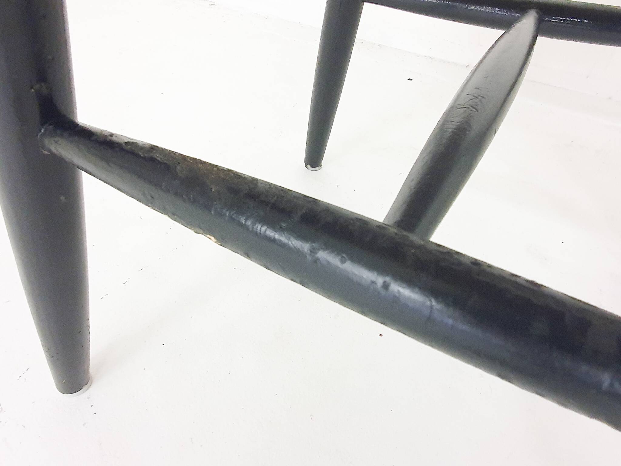 Set of four spindle back chairs, The Netherlands 1960's