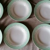 6 hollow plates in digoin Sarreguemines model Lola