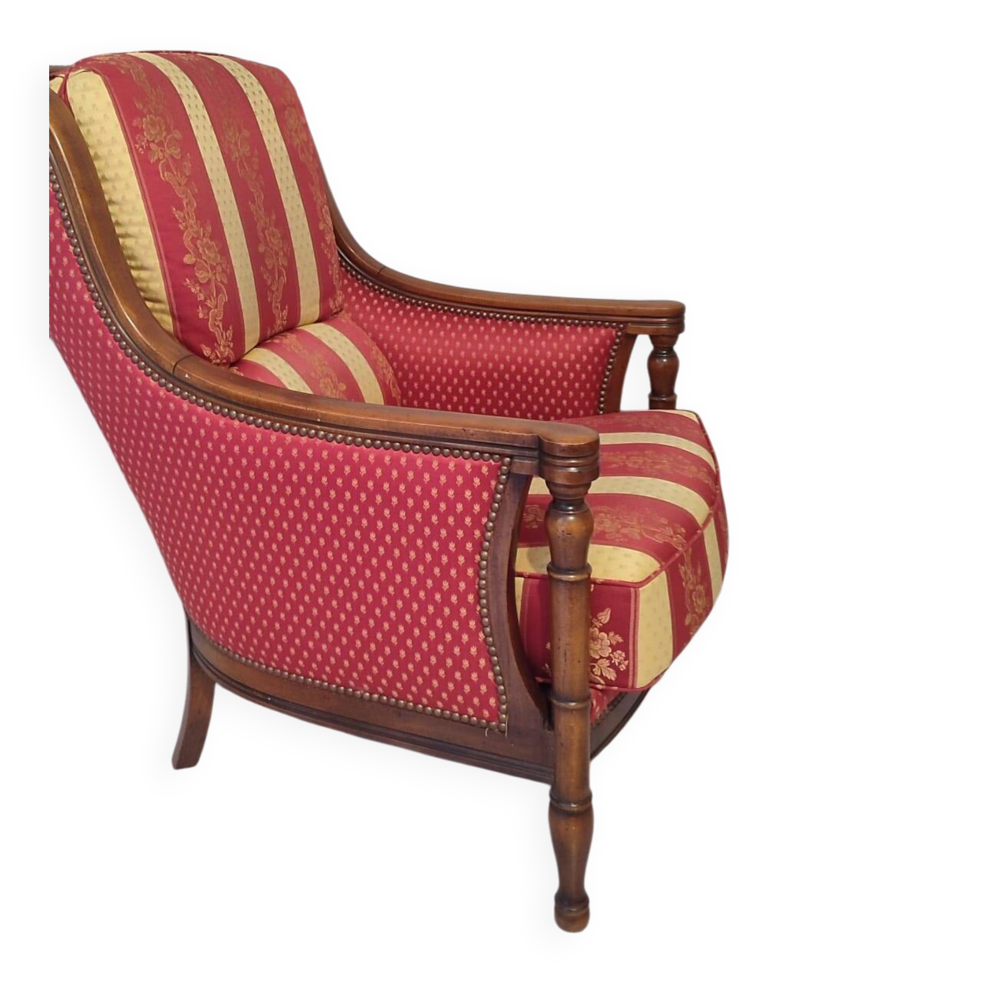 Lot de 5 fauteuils (2 voltaire et 3 fauteuils classiques bois massif)