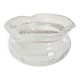 Cendrier en verre soufflé bullé transparent