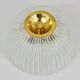 Large striped glass ceiling lamp in brass, Limburg, Germany, 1970s.