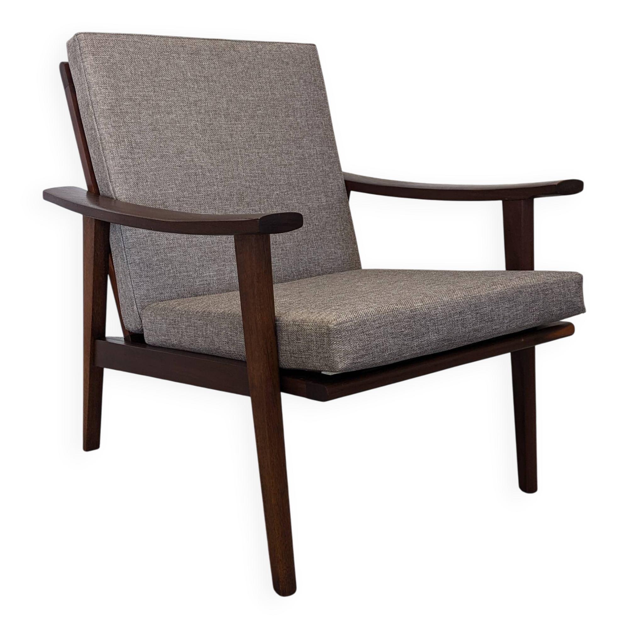 Scandinavian style armchair in teak, Eastern Europe around 1950.