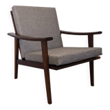 Scandinavian style armchair in teak, Eastern Europe around 1950.