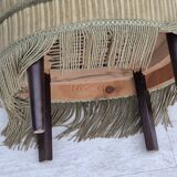 1970s, pair of Danish armchairs, original condition, green furniture velour.