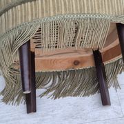 1970s, pair of Danish armchairs, original condition, green furniture velour.