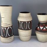 Three West German ceramic vases