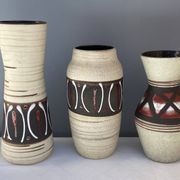 3 vases West Germany en céramique