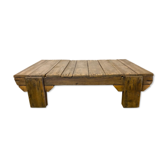 Vintage Industrial Wooden Coffee Table, 1950s