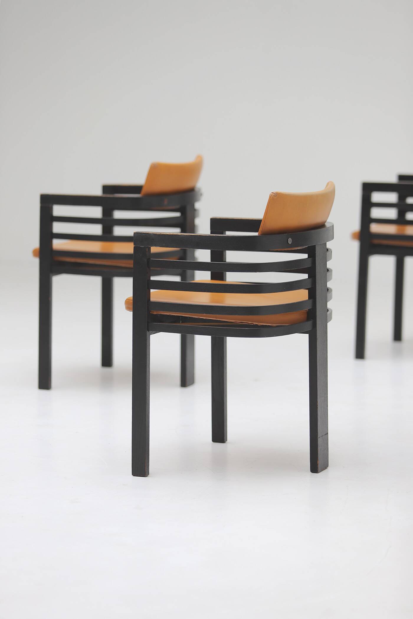 6 chaises de salle à manger par Jean Batenburg pour MI années 1970