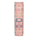 Pink & Navy Blue. Turkish Runner Rug, 90x350Cm