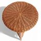 1960s Handmade Vintage French Riviera Wicker & Bamboo Side Table