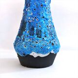 Large vintage seafoam blue artisanal vase