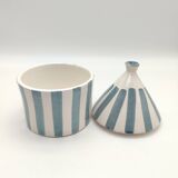 Ceramic bowl with bohemian style lid