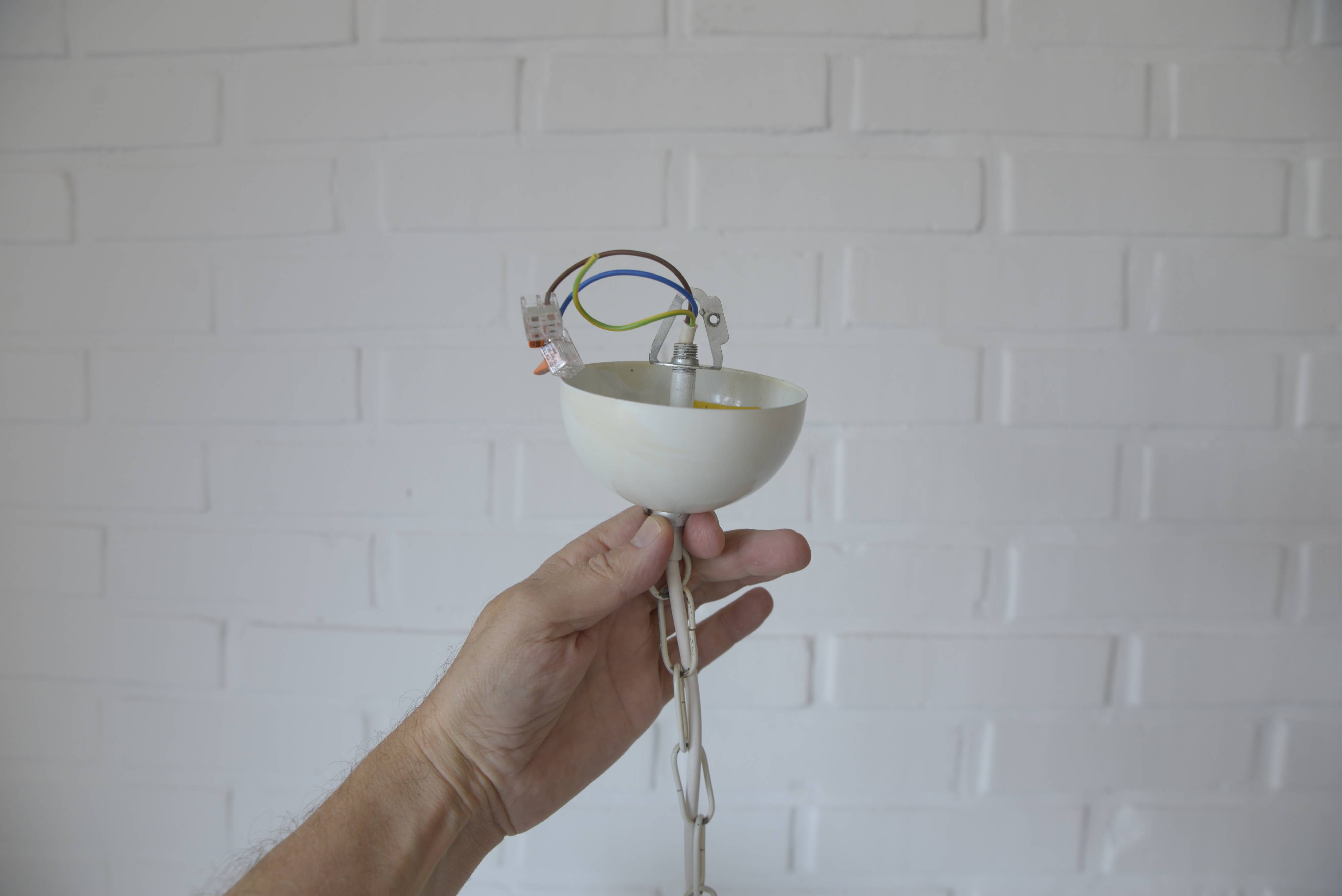 Vintage Elegant Pendant Lamp, Shabby Chic White Chandelier, Mint Green