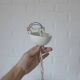 Vintage Elegant Pendant Lamp, Shabby Chic White Chandelier, Mint Green