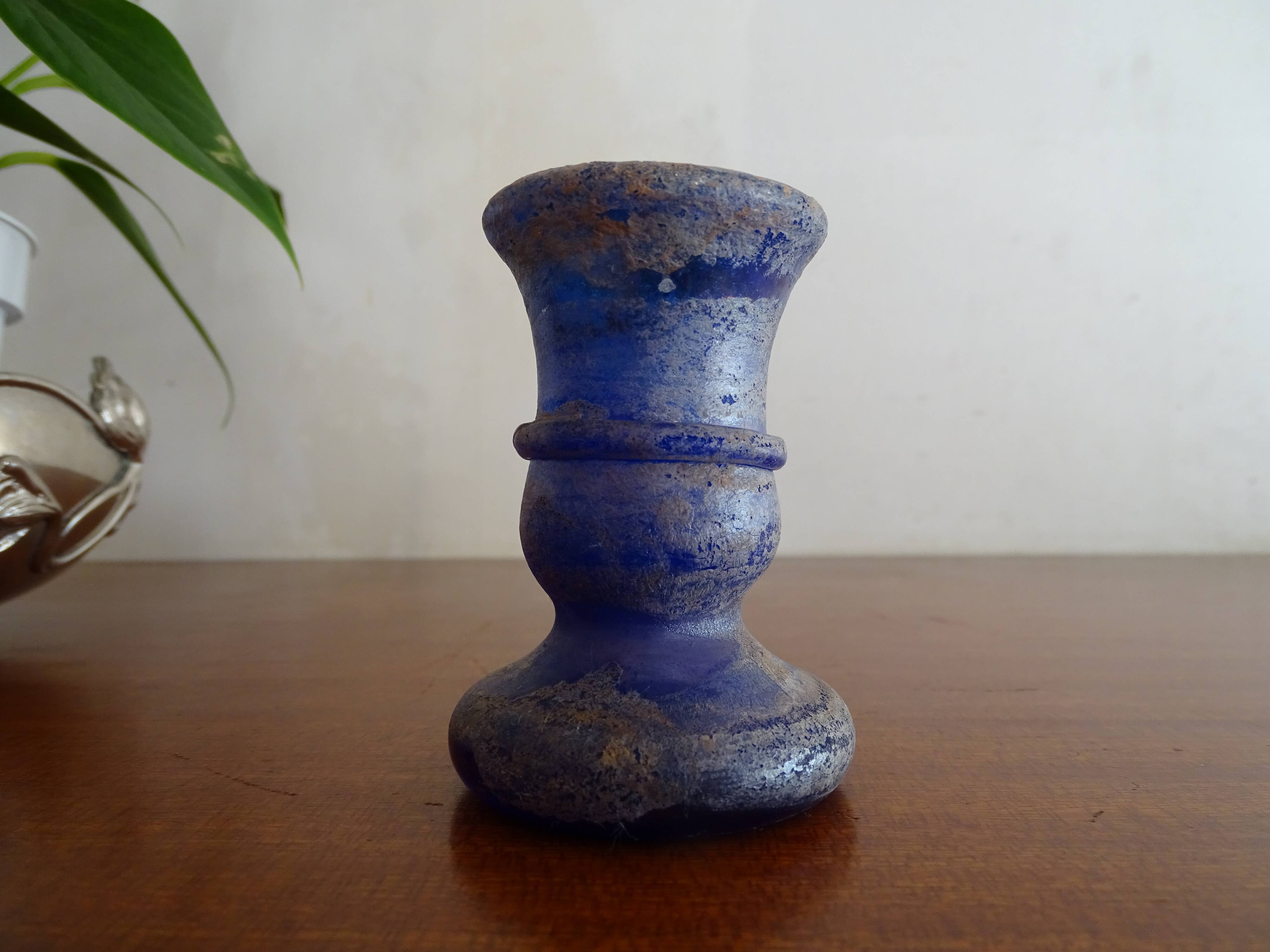 Miniature vase Scavo Seguso Vetri d'Arte iridescent glass Murano 1950