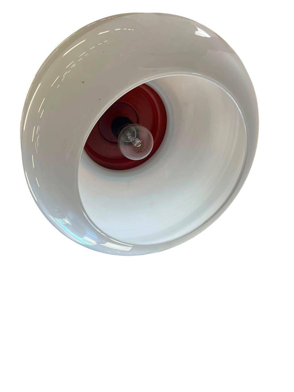 Orange vintage style spatial suspension/lustre.