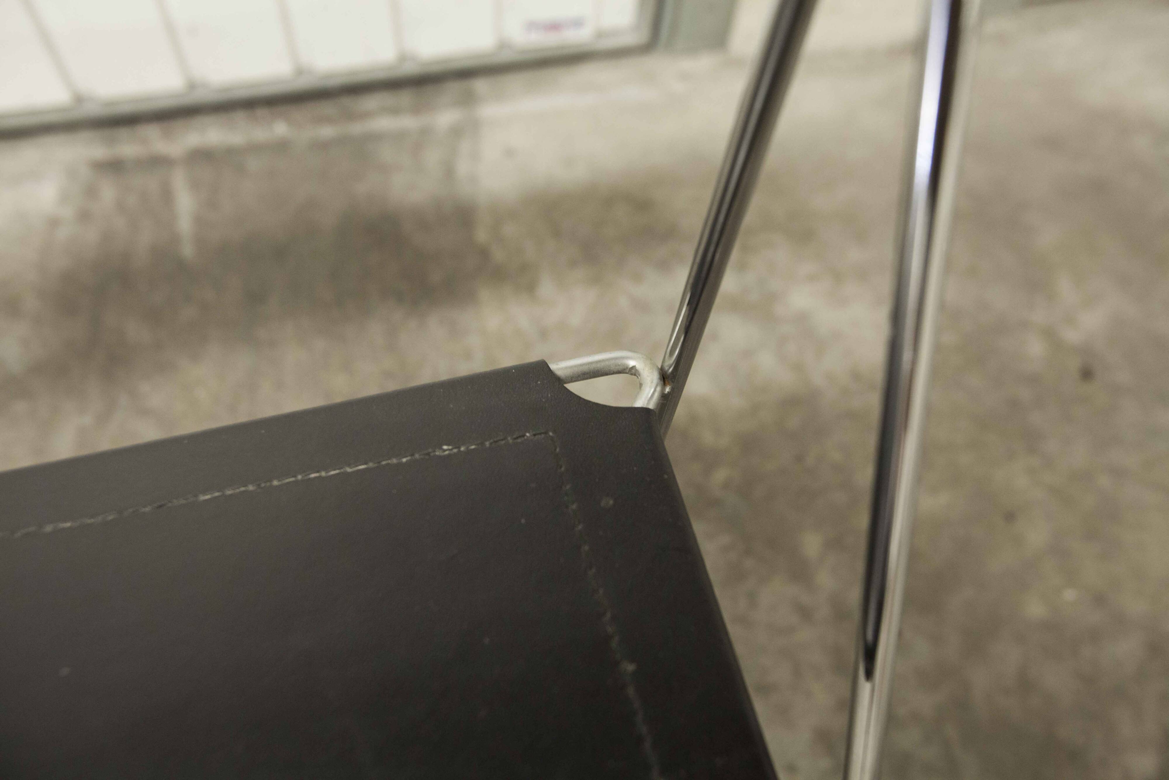 Set of 3 minimalist X line chairs by Niels Jorgen Haugesen for Hybodan