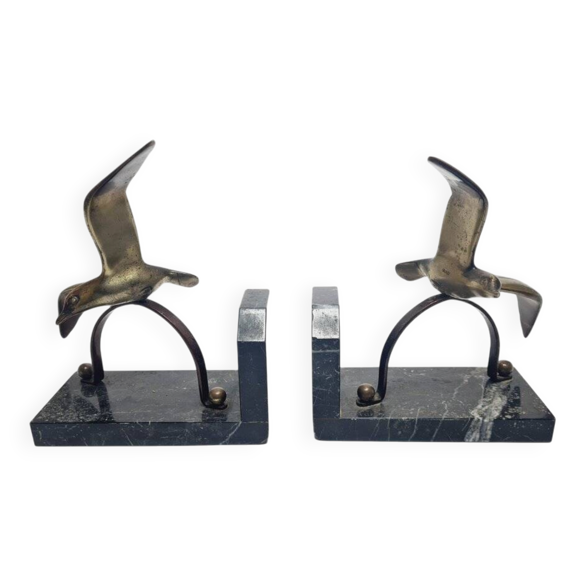 Art Deco figurative bookends, Belgium, 1930s, set of 2