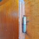 Armoire d'école pieds compas vintage