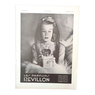 An advertisement perfume Revillon Paris
