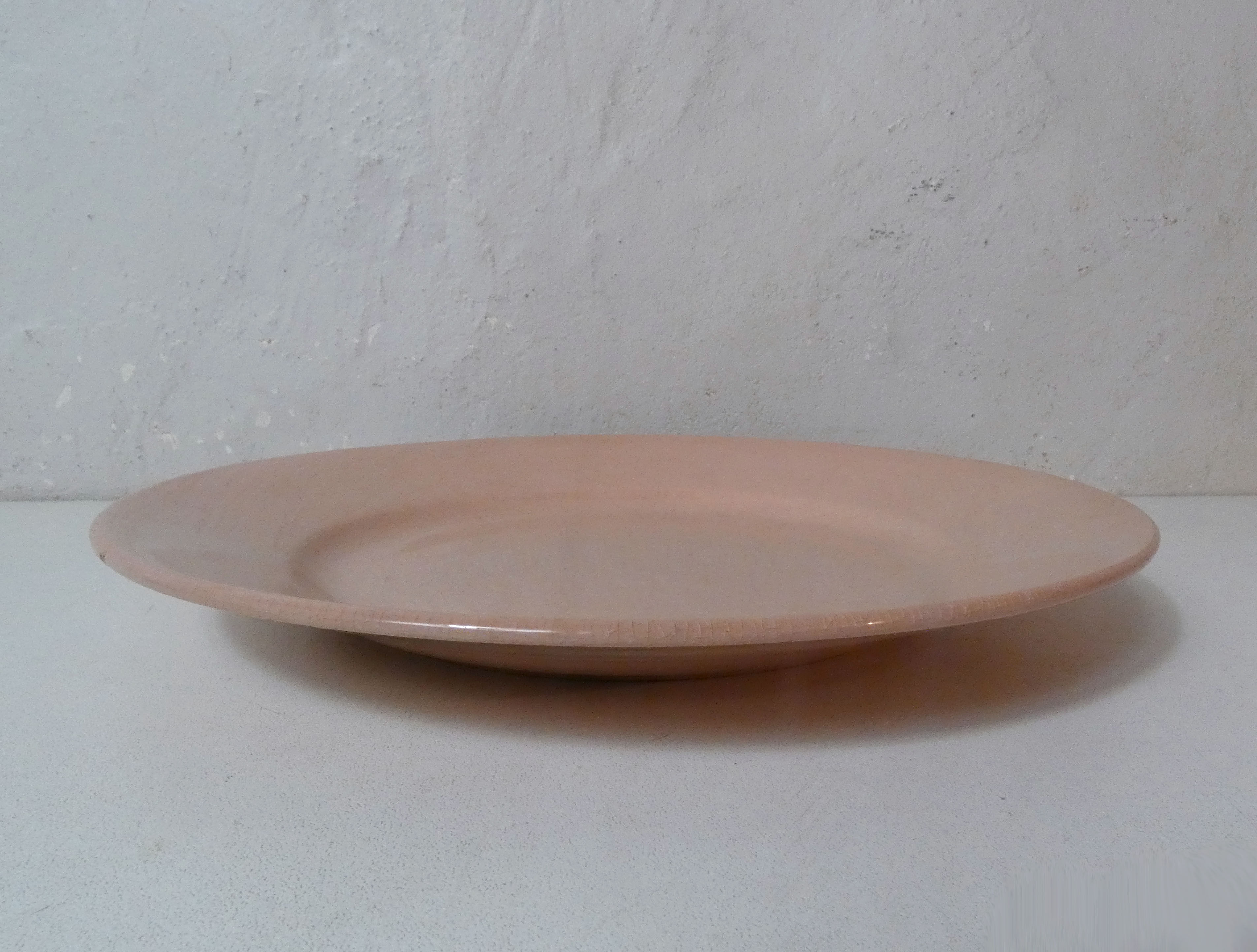 Old plate plate pink sepia Moulin des Loups