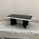 Vintage 1970s coffee table — Black smoked glass top