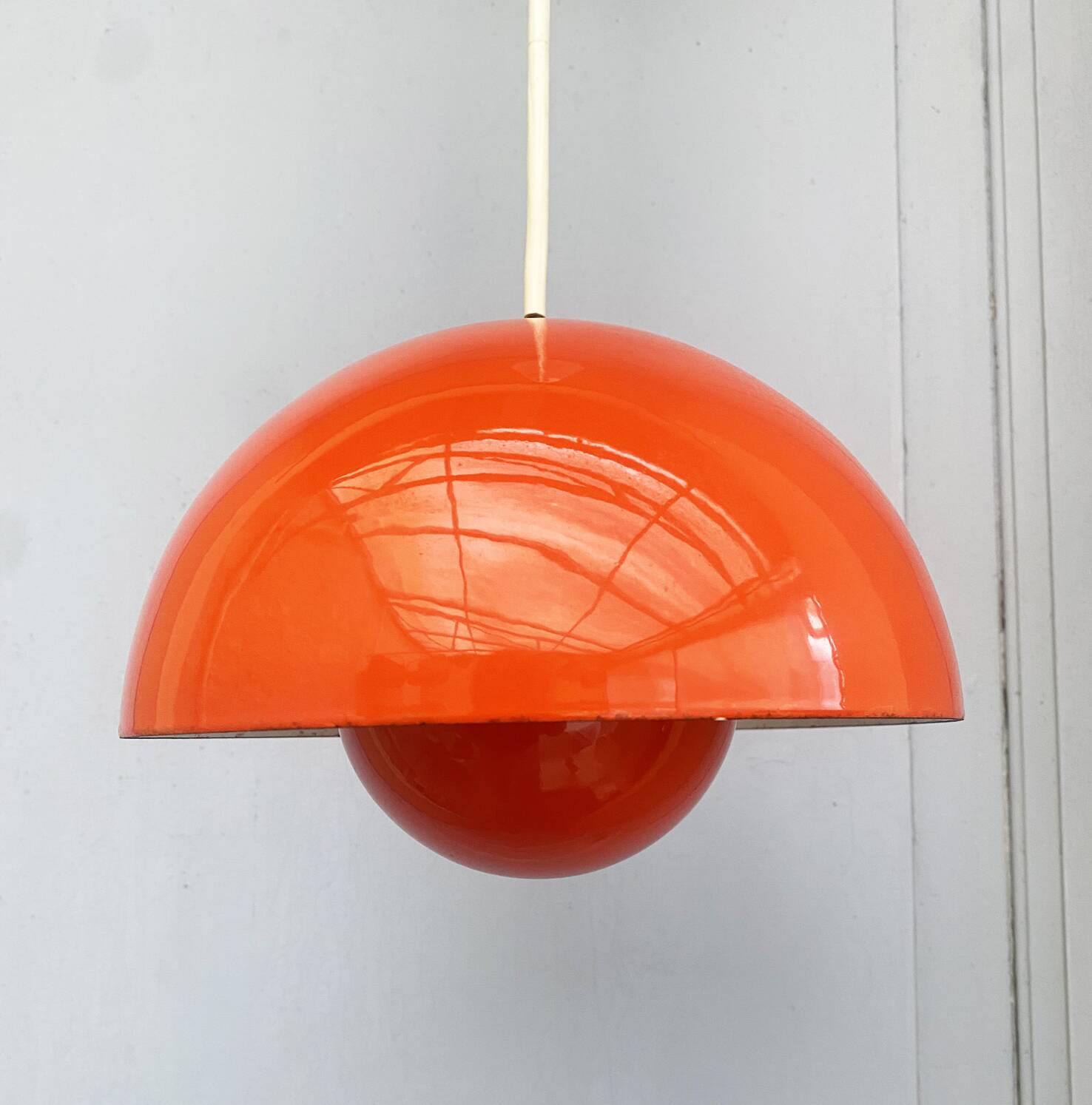 Verner Panton Flower Pot Suspension for Louis Poulsen, Orange
