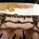 Coffee table marble and bronze Super sixties