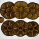 6 Gien oyster plates and barbotine ramekin