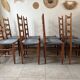 Set of 8 Scandinavian ladderback chairs, 1960s.