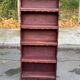Shallow Scandinavian wooden shelf from the 1960s