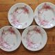 4 plates in iron earth opaque poppies, from Gien
