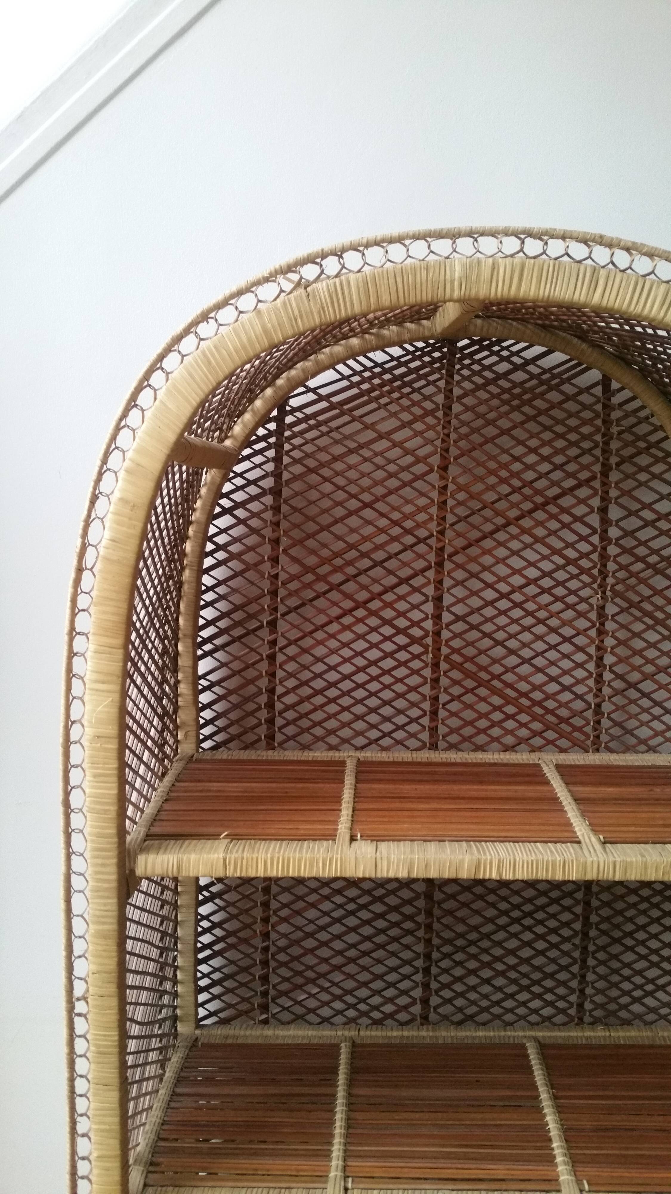 Rattan bookcase