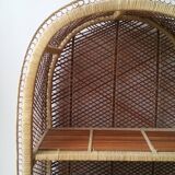 Rattan bookcase