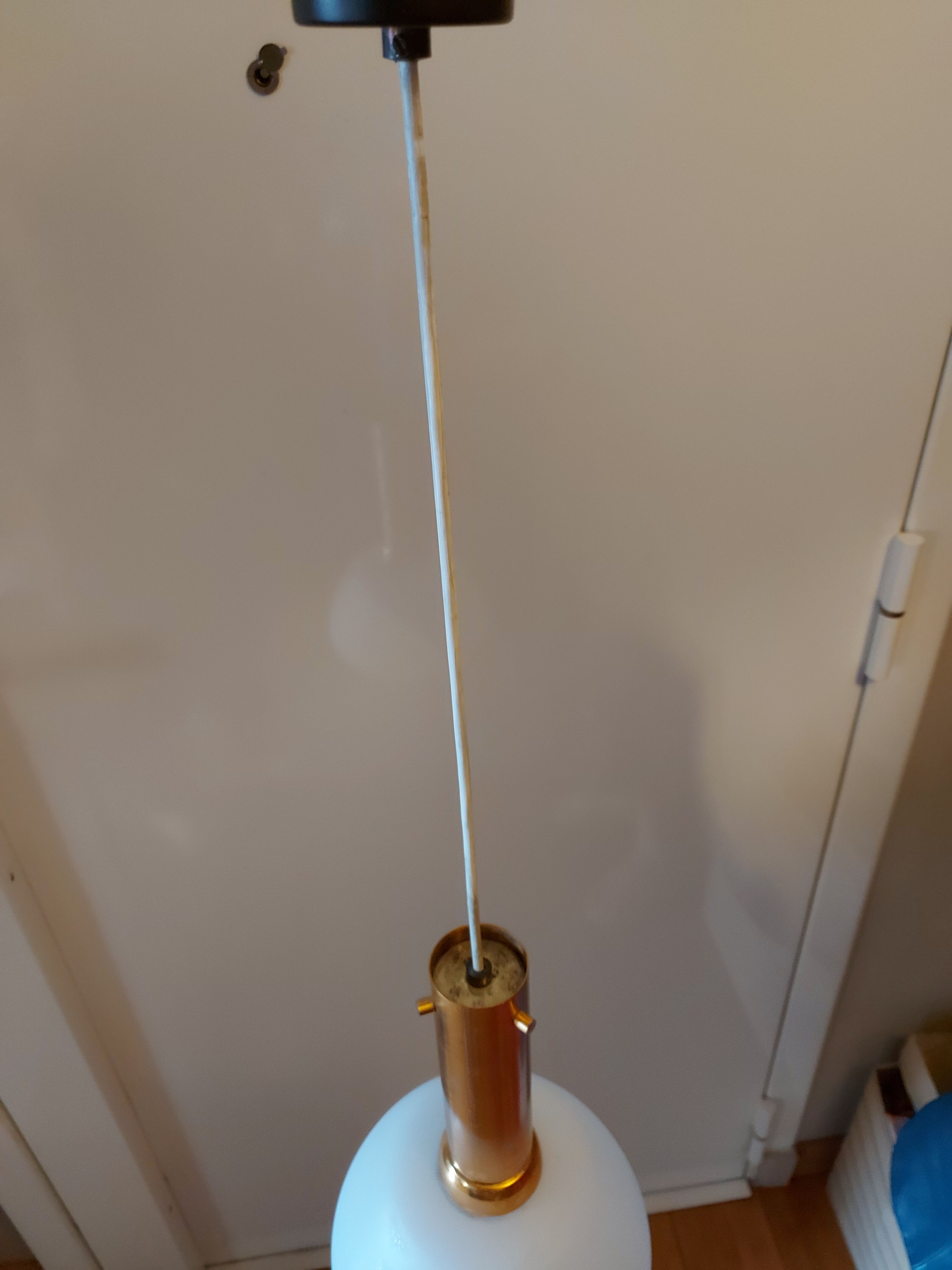 Hanging design white opaline