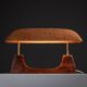 Rare executive desk lamp in solid wood