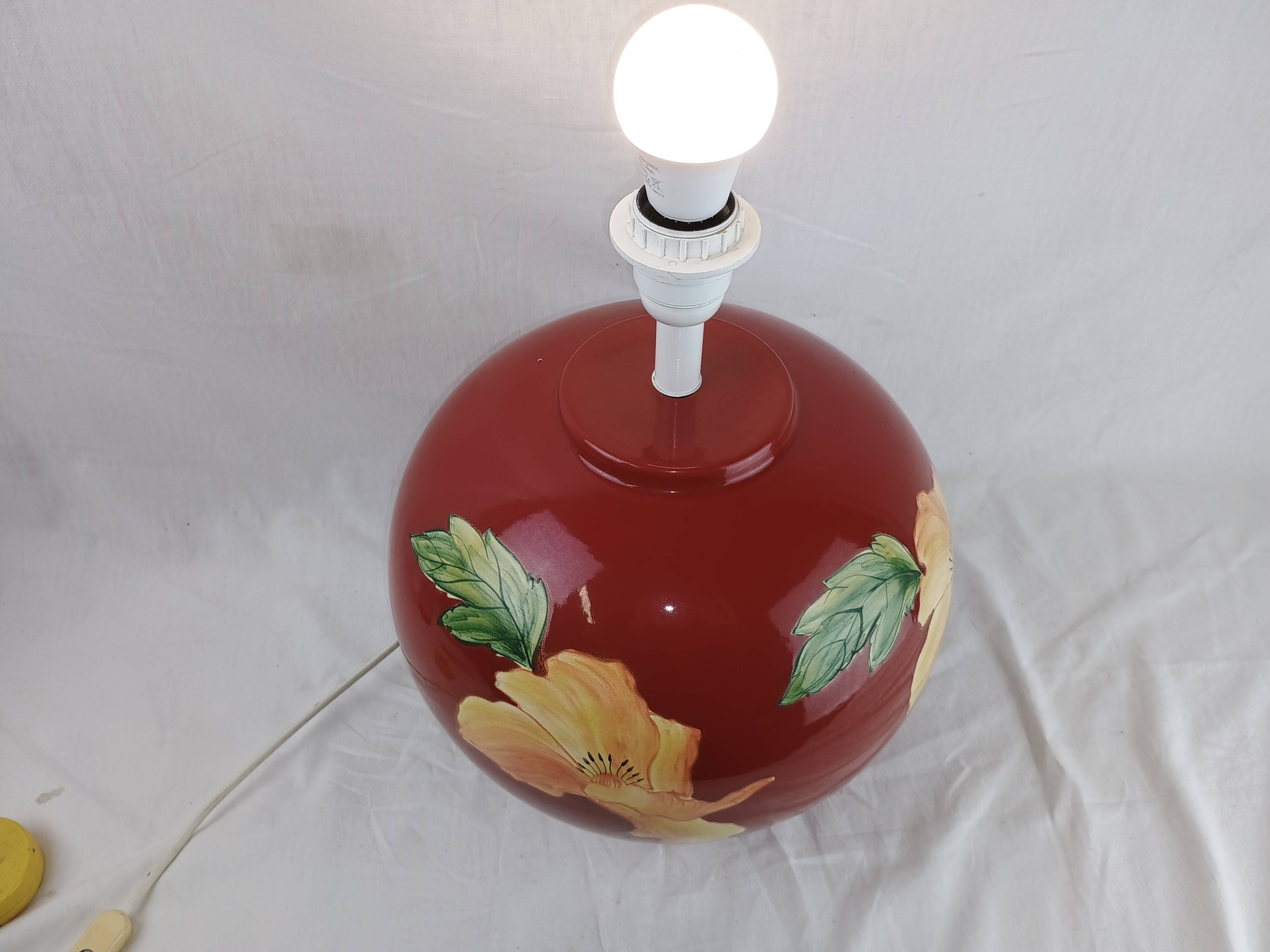Ceramic lamp Louis Drimmer Red with Althea Vintage