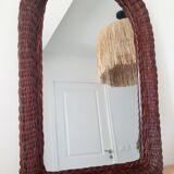 Old wicker mirror
